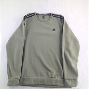 Adidas Crewneck Sweatshirt Men's Med Primegreen Three Stripes